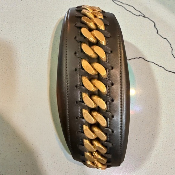 Stella McCartney Frayme Shoulder Bag Black Mixed Chain Vegan Leather - Picture 4 of 6